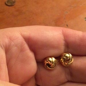 14K Gold Knot Stud Earrings